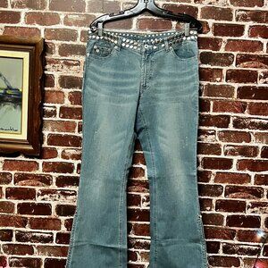 Buffalo David Bitton Studded Flare Jeans